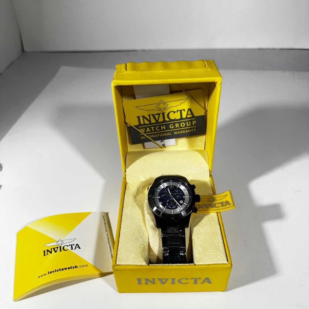 NIB INVICTA‎ Men watch in Stainless Steel Black